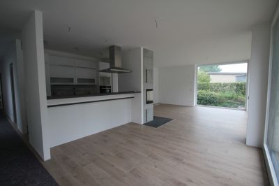 Abbildung: Wohnen und Kochen im Raum vereint